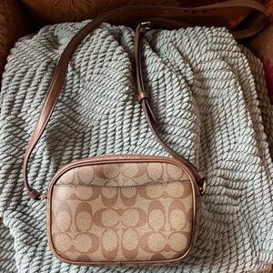 Coach Brown and Tan Crossbody Bag